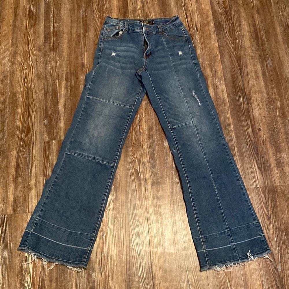 Seamed flare jeans